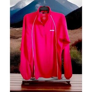 Marucci Men's 1/4 Zip Stretch Pullover Red Long Sleeves Sweatshirt Top Small